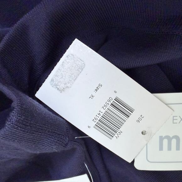 Exclusively Misook Pants Womens XL Navy Blue Pull On Knit Acrylic Career 25" - Picture 8 of 11